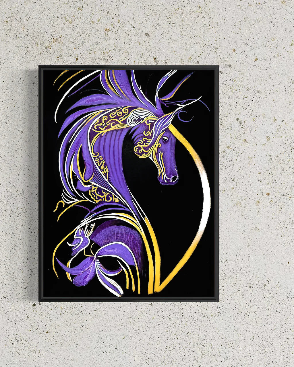 Becoming Me BLACK Canvas Originals painting (24x18 inches) by Sonia Malboeuf, with visible brush strokes.