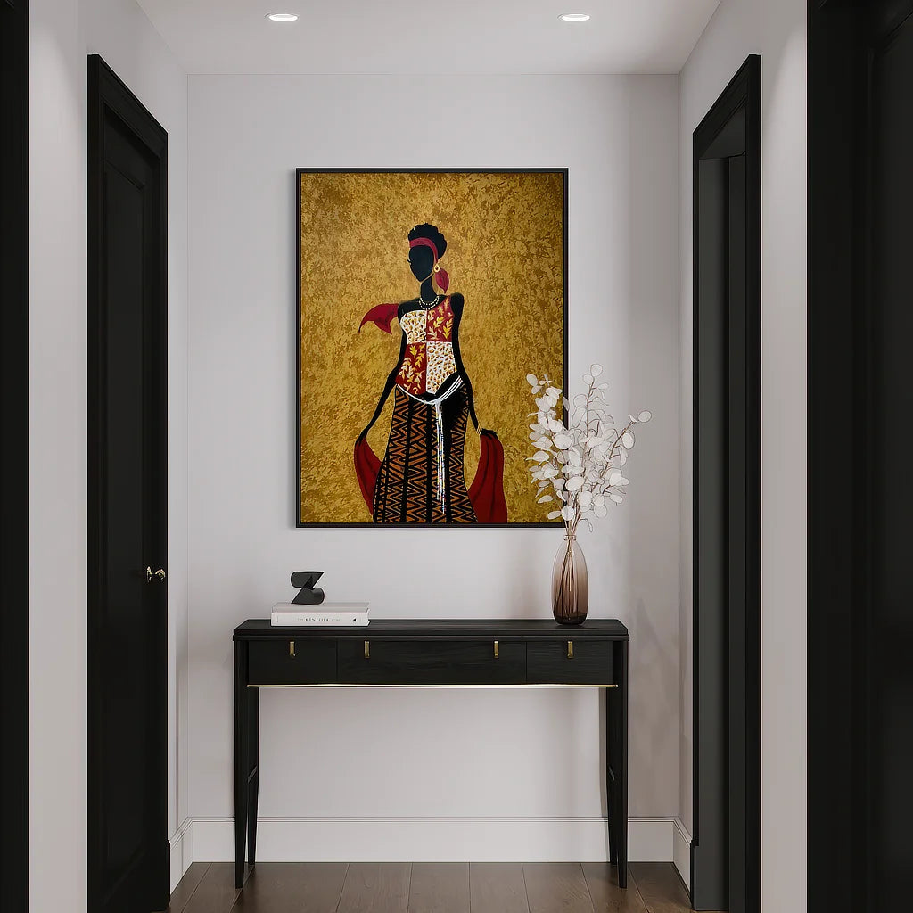 PEEK service, showcasing AFTER scenario with African Beauty-Chi print | Sonia Malboeuf