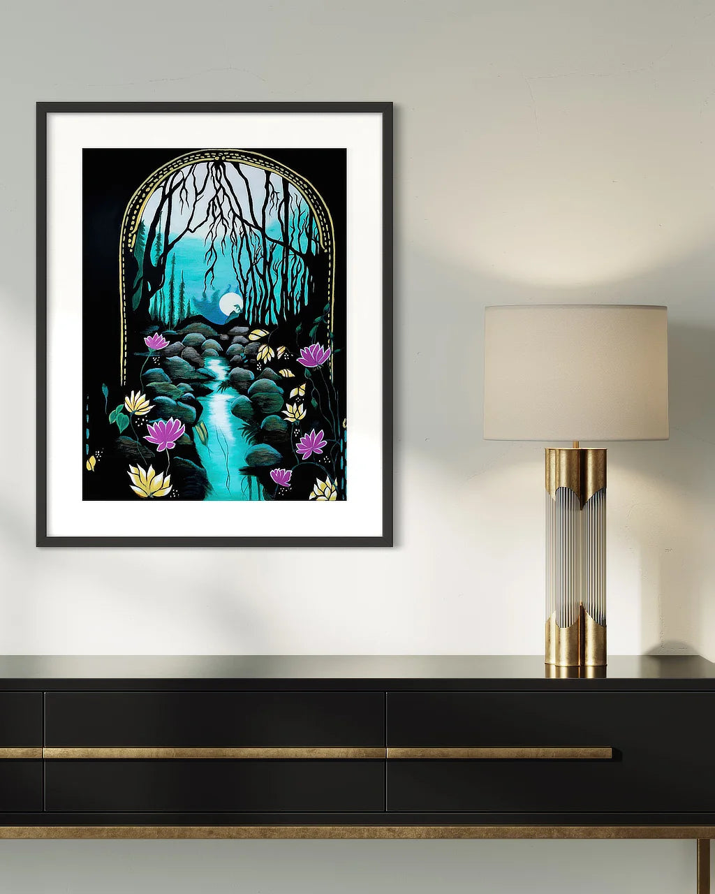 Enchanted Brook original canvas acrylic painting by Sonia Malboeuf