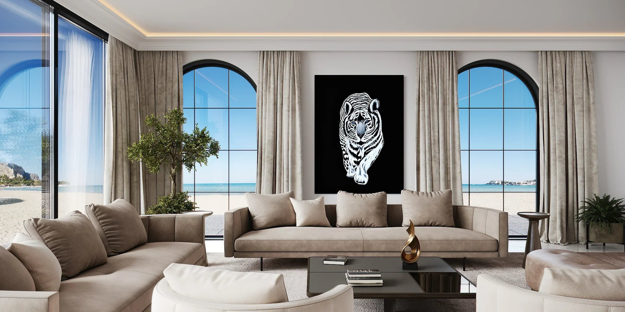 Framed 72"x54" canvas ART PRINT by Sonia Malboeuf.