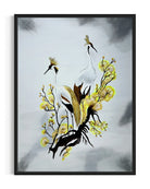 Original painting of Cranes  - Not Talking by Sonia Malboeuf