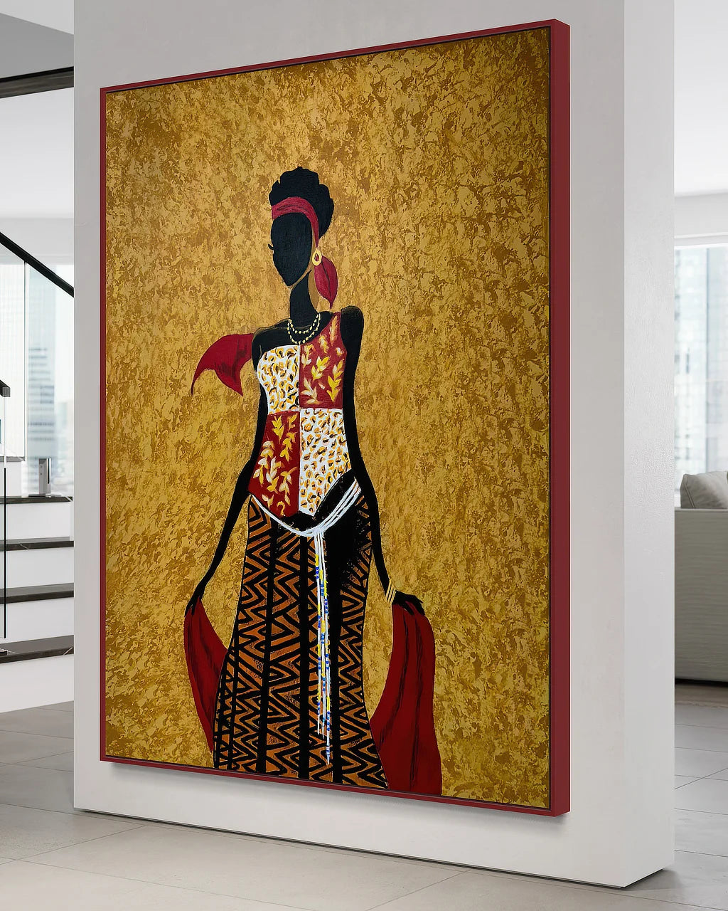 Extra large canvas print of African Beauty-Chi by Sonia Malboeuf