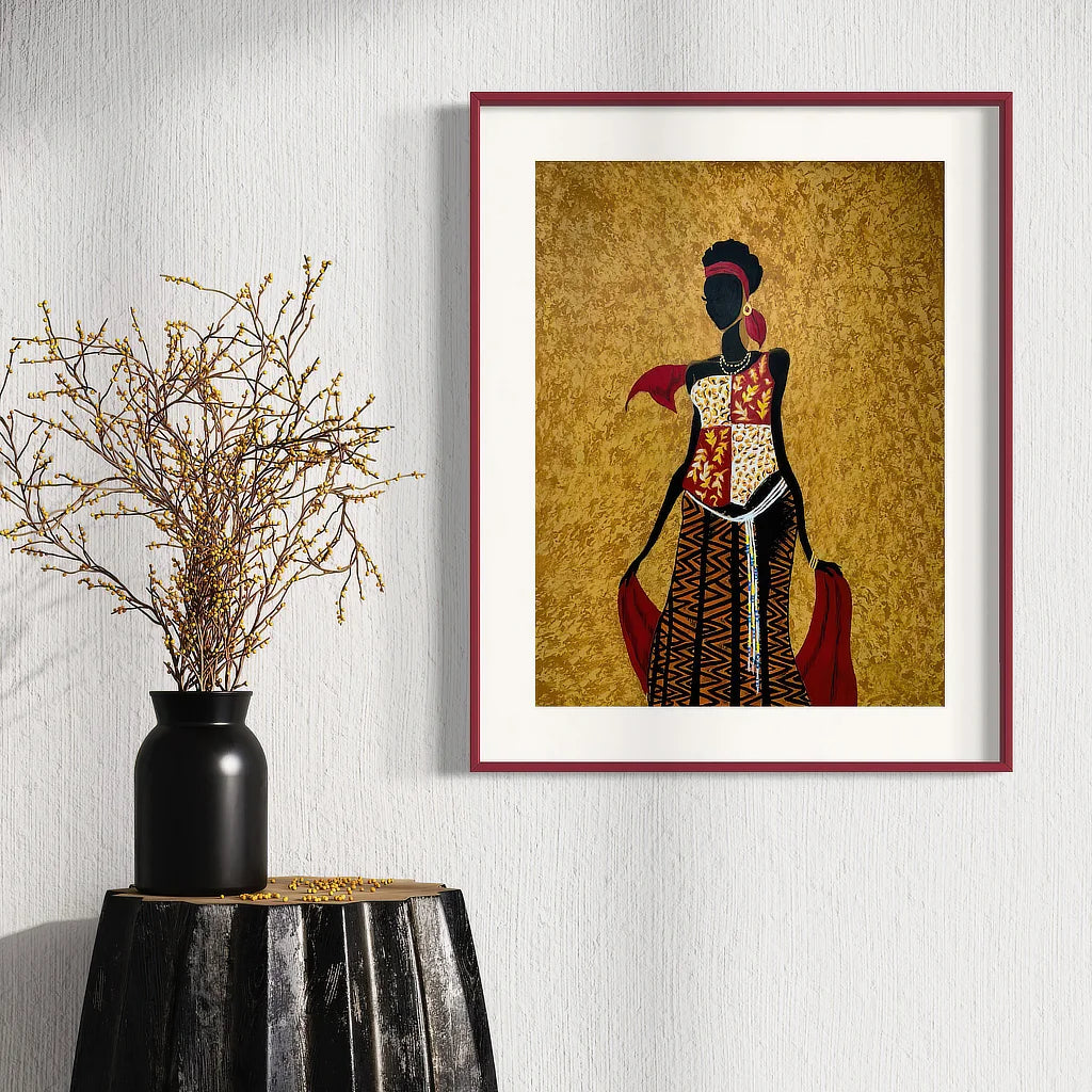African Beauty-Chi original canvas acrylic painting by Sonia Malboeuf