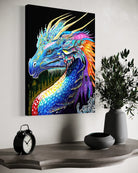 The Guardian BLACK Canvas Originals museum wrap art print (24x18 inches), showing black finished edge detail.