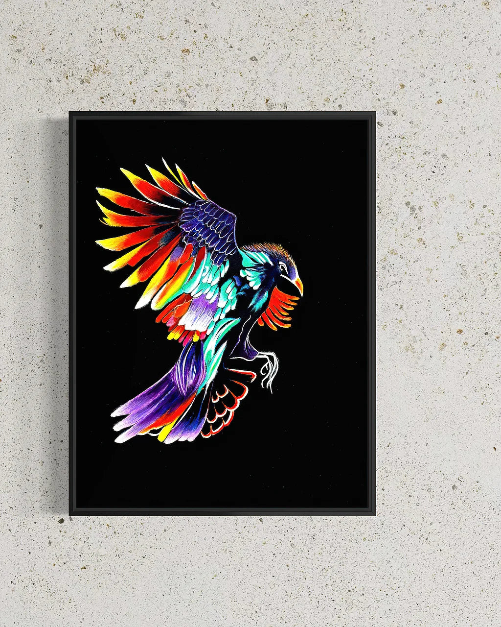 Rise Up BLACK Canvas Originals painting 24x18 inches by Sonia Malboeuf, with visible brush strokes.