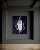 The Last Wizard BLACK Canvas Originals painting (72x54 inches) by Sonia Malboeuf, gallery exhibition.