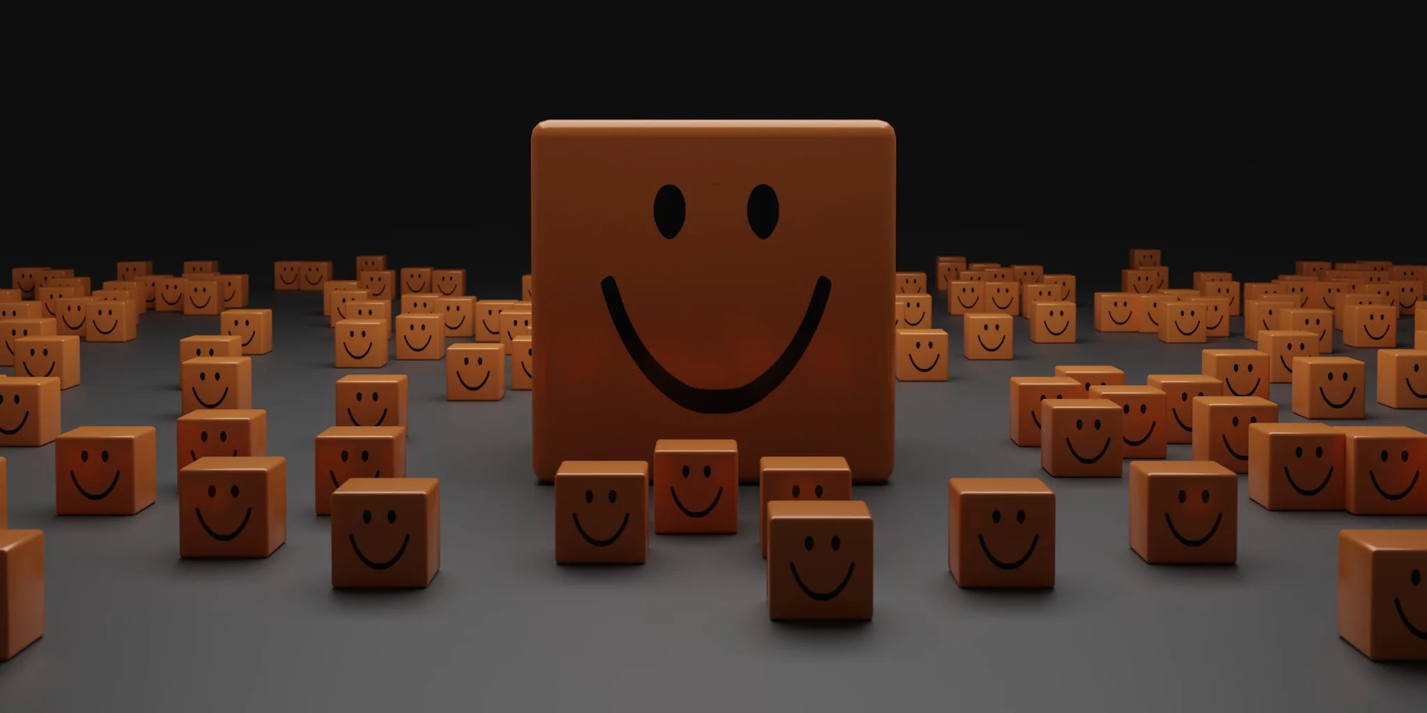 Smiley face widgets blocks on ground | WALL ART by Sonia
